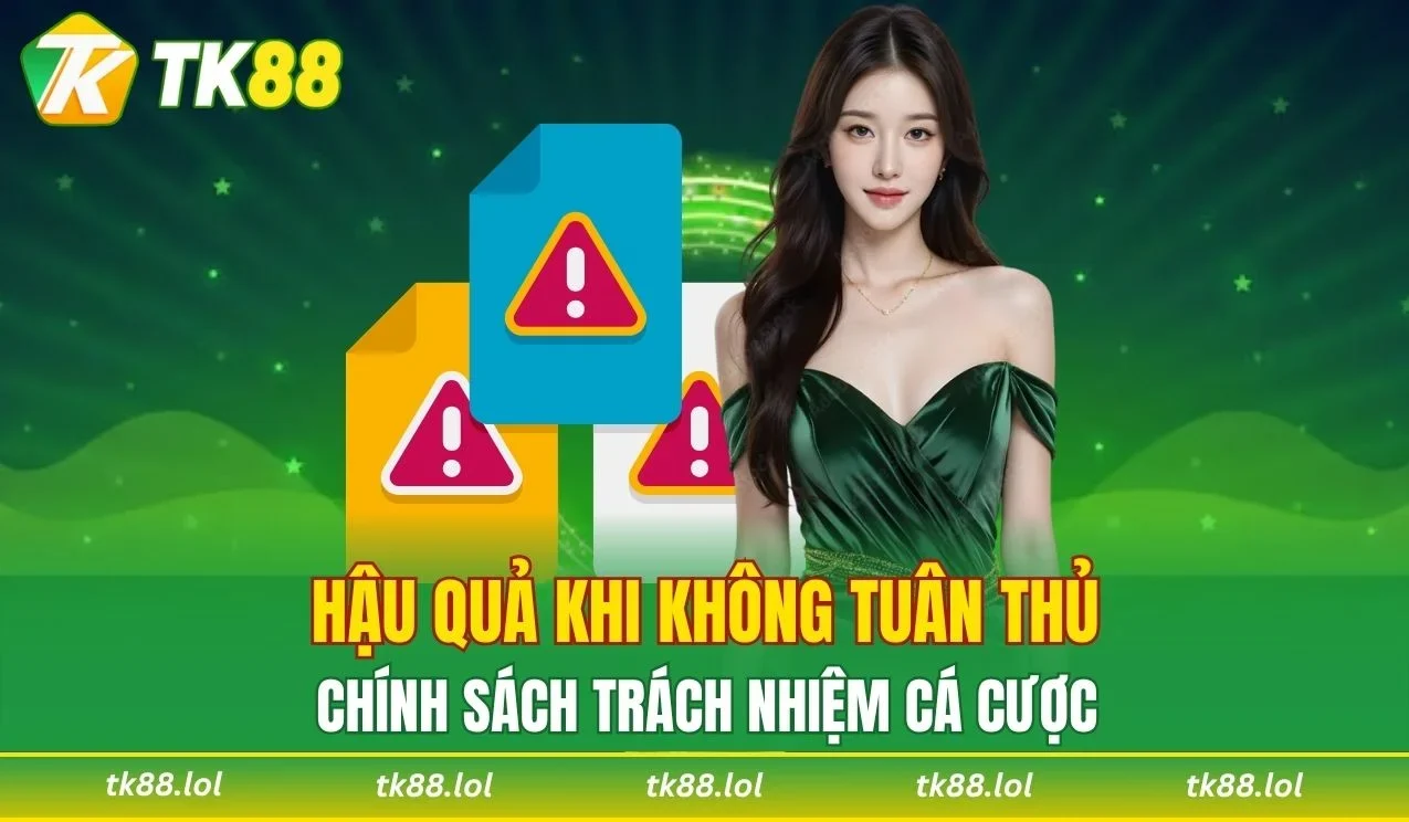 Hậu quả nếu không tuân thủ chính sách trách nhiệm cá cược tại TK88
