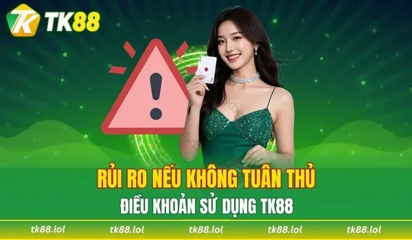 Rủi ro khi không tuân thủ điều khoản sử dụng TK88